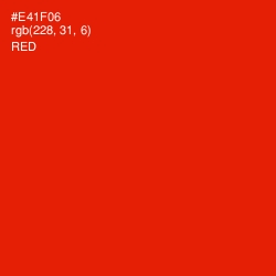 #E41F06 - Red Color Image