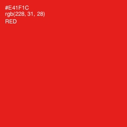 #E41F1C - Red Color Image