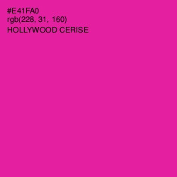 #E41FA0 - Hollywood Cerise Color Image