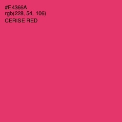 #E4366A - Cerise Red Color Image