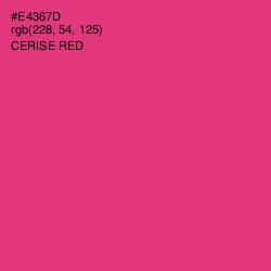 #E4367D - Cerise Red Color Image