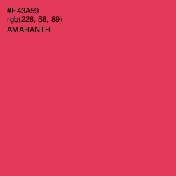 #E43A59 - Amaranth Color Image