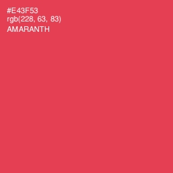 #E43F53 - Amaranth Color Image
