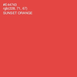 #E44743 - Sunset Orange Color Image