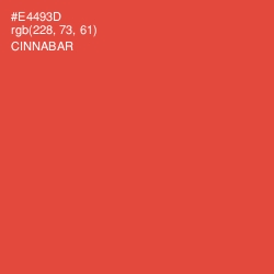 #E4493D - Cinnabar Color Image