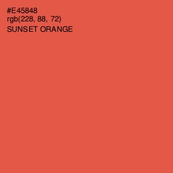 #E45848 - Sunset Orange Color Image