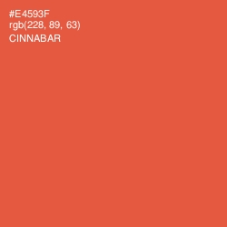 #E4593F - Cinnabar Color Image