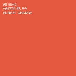 #E45940 - Sunset Orange Color Image