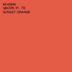 #E45B46 - Sunset Orange Color Image