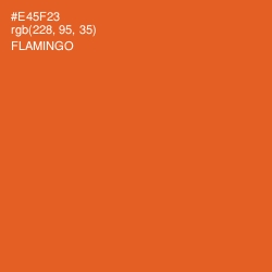 #E45F23 - Flamingo Color Image