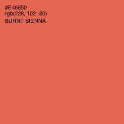 #E46650 - Burnt Sienna Color Image