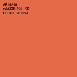#E46A48 - Burnt Sienna Color Image