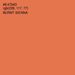 #E4754D - Burnt Sienna Color Image