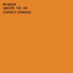 #E4842A - Carrot Orange Color Image