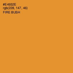 #E4932E - Fire Bush Color Image