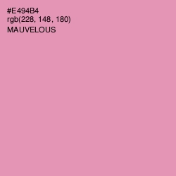 #E494B4 - Mauvelous Color Image