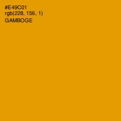 #E49C01 - Gamboge Color Image