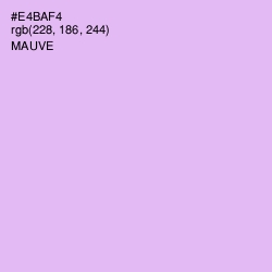 #E4BAF4 - Mauve Color Image