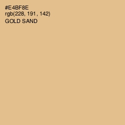 #E4BF8E - Gold Sand Color Image