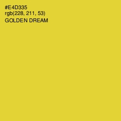 #E4D335 - Golden Dream Color Image