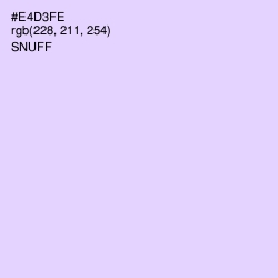 #E4D3FE - Snuff Color Image