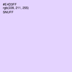 #E4D3FF - Snuff Color Image