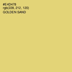 #E4D478 - Golden Sand Color Image