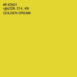 #E4D631 - Golden Dream Color Image