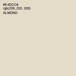 #E4DCC8 - Almond Color Image