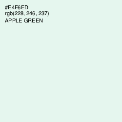 #E4F6ED - Apple Green Color Image