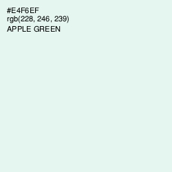 #E4F6EF - Apple Green Color Image