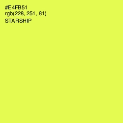 #E4FB51 - Starship Color Image