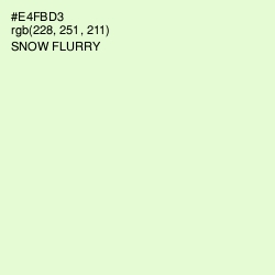 #E4FBD3 - Snow Flurry Color Image