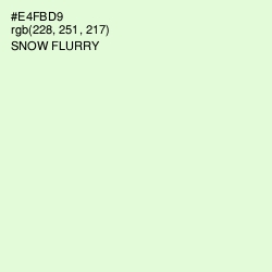 #E4FBD9 - Snow Flurry Color Image