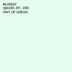 #E4FBEF - Hint of Green Color Image