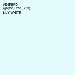 #E4FBFD - Lily White Color Image