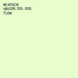 #E4FDCB - Tusk Color Image