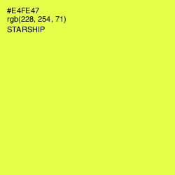 #E4FE47 - Starship Color Image