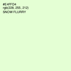 #E4FFD4 - Snow Flurry Color Image