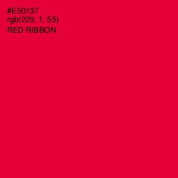 #E50137 - Red Ribbon Color Image