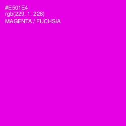 #E501E4 - Magenta / Fuchsia Color Image