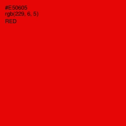 #E50605 - Red Color Image