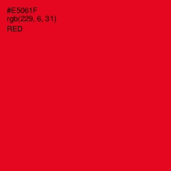 #E5061F - Red Color Image