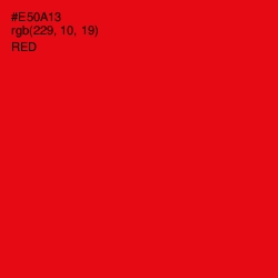 #E50A13 - Red Color Image