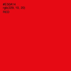 #E50A14 - Red Color Image