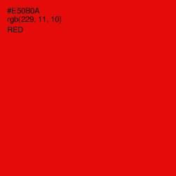 #E50B0A - Red Color Image