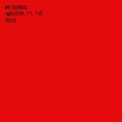 #E50B0C - Red Color Image