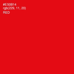 #E50B14 - Red Color Image