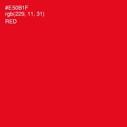 #E50B1F - Red Color Image