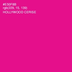 #E50F8B - Hollywood Cerise Color Image